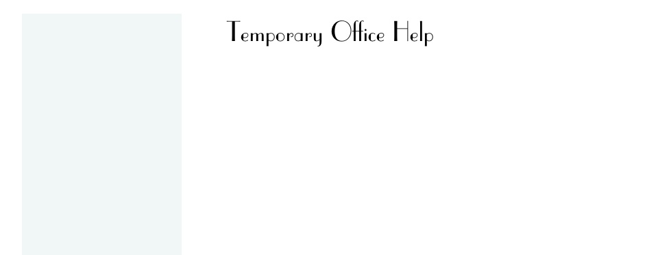 Temporary Office Help